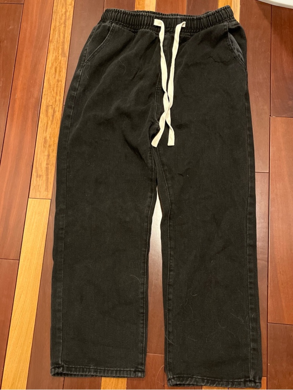 Black Drawstring Casual Pants